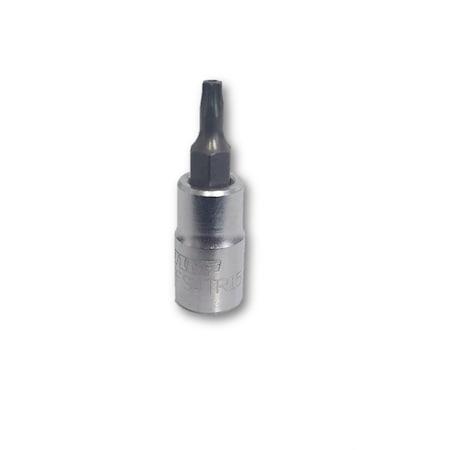 Vim Tools VIM Tools TR15 Tamper Proof Torx Bit, Satin 1/4 Sqaure Drive holder PFS4TR15